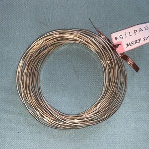 Silpada 925 Sterling Silver 21 Interlocking Bands Bracelet - MSRP $279